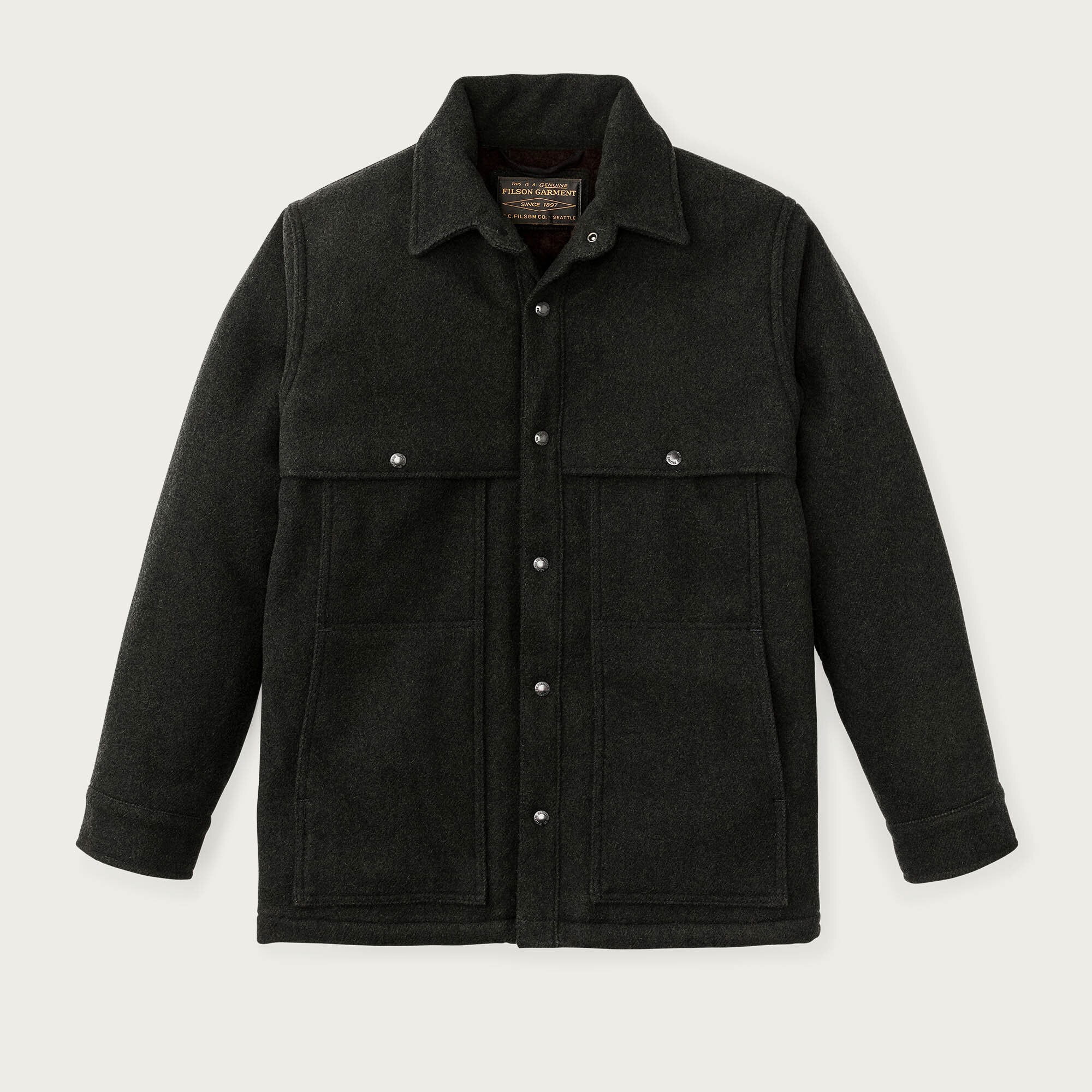 Lined Mackinaw Wool Cape Coat