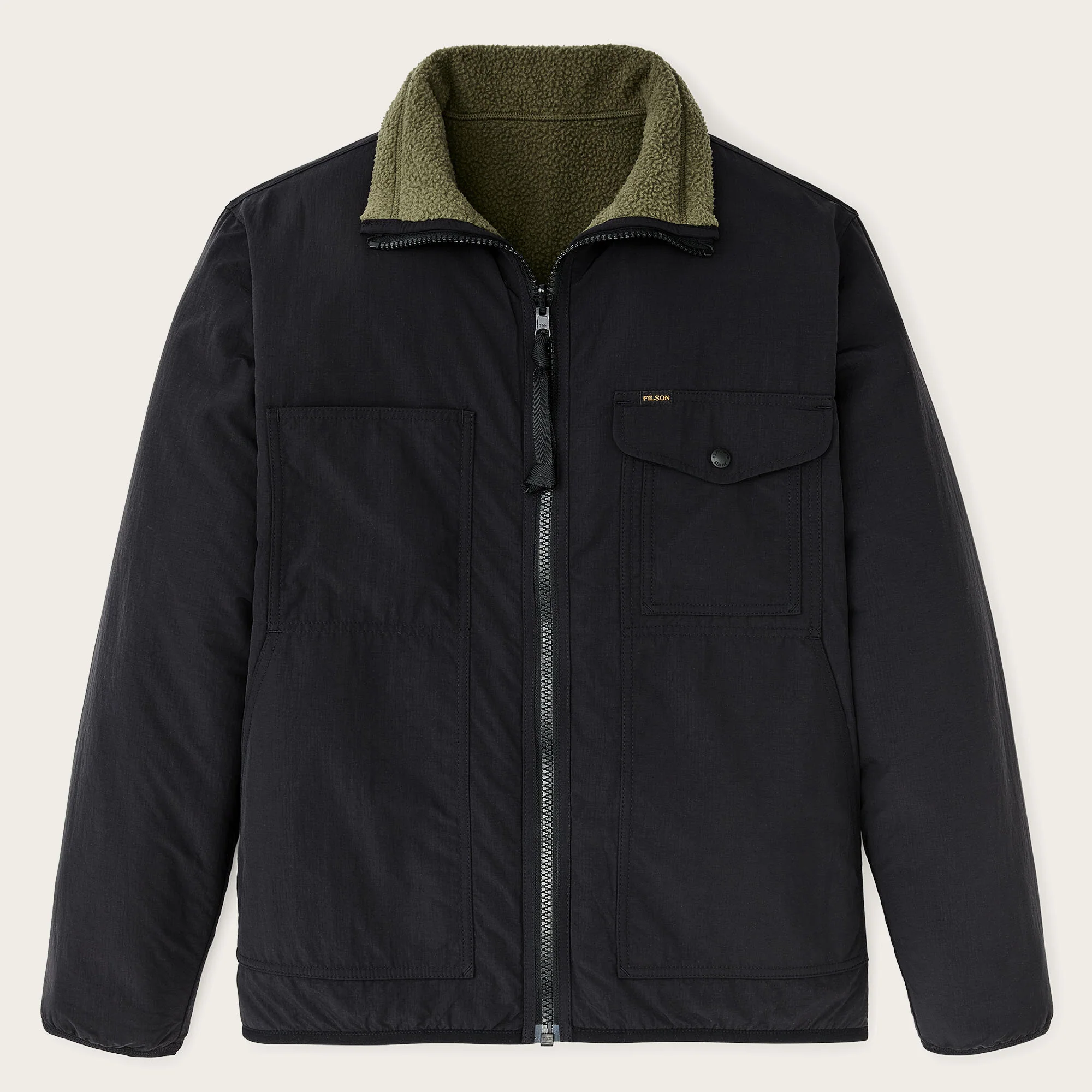 REVERSIBLE PILE FLEECE JACKET
